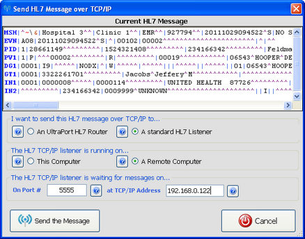 Send an HL7 Message