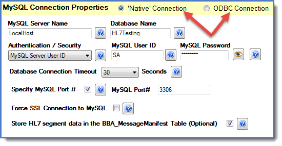 Choose MySQL Connection Type