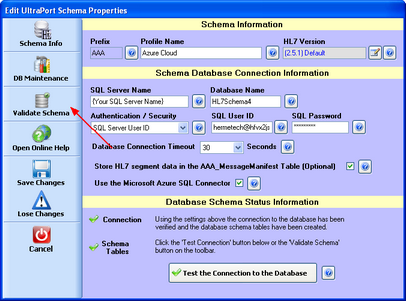 Edit Schema Window