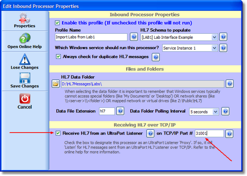 Inbound Processor Proxy Settings