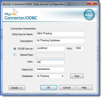 ODBC Connection Details