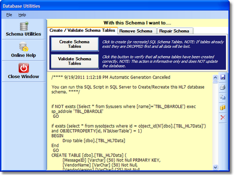 Generated SQL Script