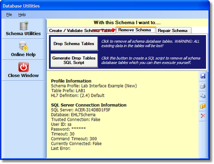 Removing Schema Tables