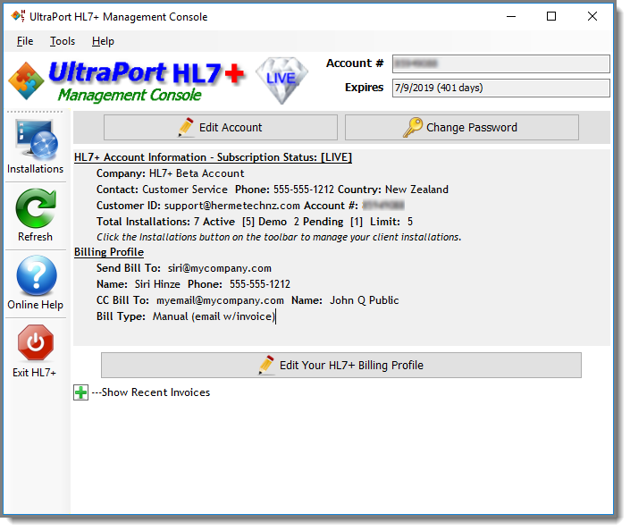 Management Console (Subscription View)