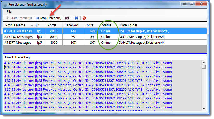 Running 3 Listener Profiles At Once