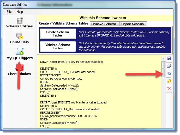 Generate MySQL Trigger SQL